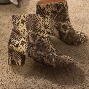 Urban Outfitters snake skin ankle boots